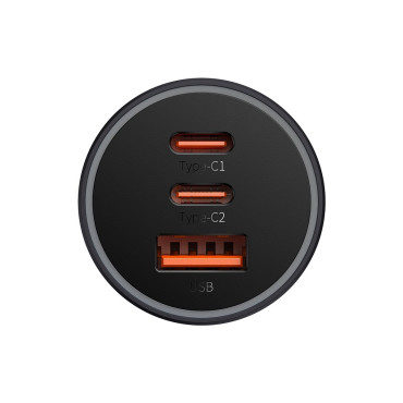 Φορτιστής αυτοκινήτου Golden Contactor Pro USB + 2x USB-C 65W σκούρο γκρι