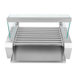 Rullstång med rullrullgrill. Värmare för korv 9 rullar