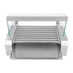 Rullstång med rullrullgrill. Värmare för korv 9 rullar