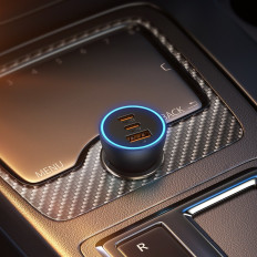 Auto Nabíjačka Golden Stennistor Pro USB + 2x USB-C 65W Dark Grey