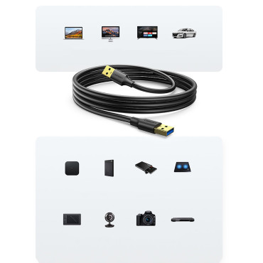 Kabel USB kabel - USB 3.2 3m černá