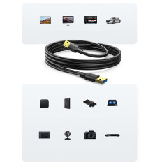 Cavo USB Cable - USB 3.2 3m Nero