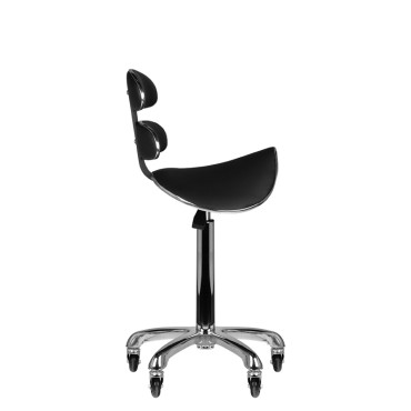 Roll speed am-880 black high cosmetic stool — side view
