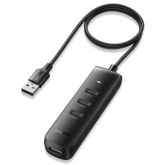 HUB USB-A PORT SPLITTER - 4X USB 3.2 GENE 1 Sort