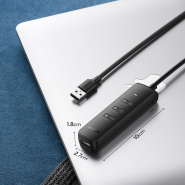 Rozbočovač USB-A Port Splitter - 4x USB 3.2 Gen 1 Černý