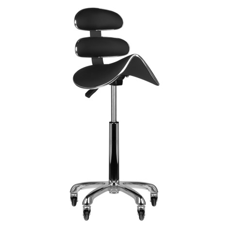 Taburete de alta cosmética Roll speed am-880 negro — vista frontal