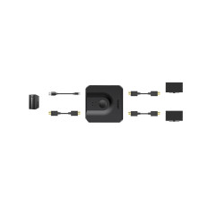 2x displeja ieeja uz 1x displayPort izejas slēdzi 4K 1080p melns