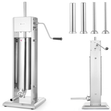 Enchimento Stuffer para salsichas verticais de aço inoxidável Profi linha 7L - Hendi 282090
