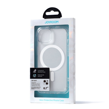 Magnetic case for iPhone 14 plus armored cover with hooks. Transparent stand