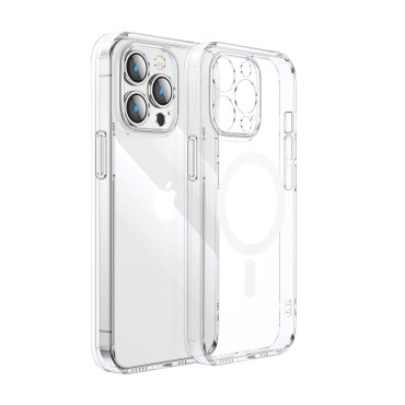 Magnetisk taske til iPhone 14 Plus Kompatibel med MagSafe Transparent 14D