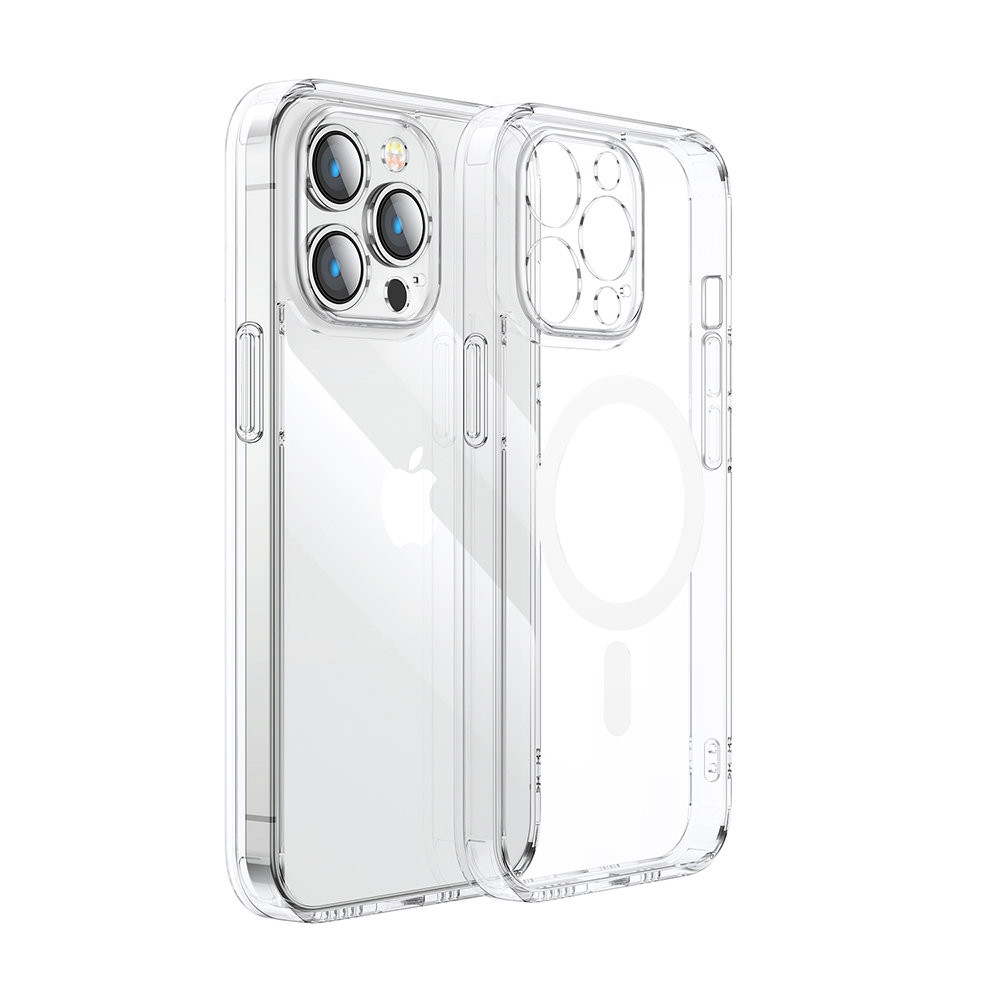 Caso magnético para iPhone 14 plus compatível com magsafe transparente 14D