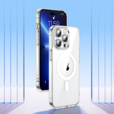 Caso magnético para iPhone 14 plus compatível com magsafe transparente 14D