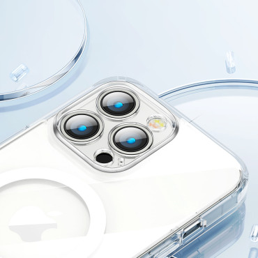 Caso magnético para iPhone 14 plus compatível com magsafe transparente 14D