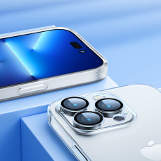 Case iPhone 14 gadījums vāks ar vairogu caurspīdīgai kamerai 14Q