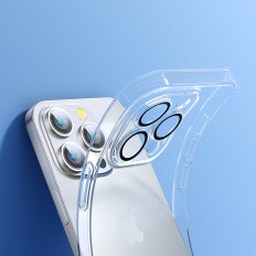 Caso iphone 14 plus capa capa com escudo para a câmera transparente 14Q