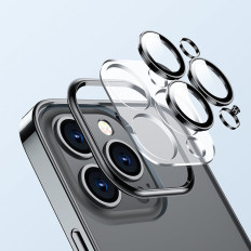 Case gélové puzdro pre iPhone 14 kryt s kovovým rámom 14q čierny