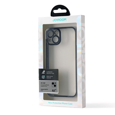 Case gélové puzdro pre iPhone 14 kryt s kovovým rámom 14q čierny