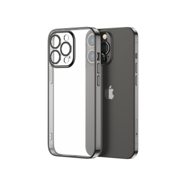 Case gélové puzdro pre iPhone 14 kryt s kovovým rámom 14q čierny