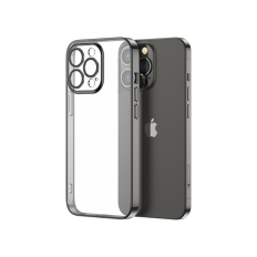 Case gélové puzdro pre iPhone 14 kryt s kovovým rámom 14q čierny