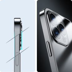 Case gélové puzdro pre iPhone 14 kryt s kovovým rámom 14q čierny