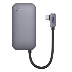 6W1 Padjoy Hub Distributör för Tablet USB-C HDMI SD TF Mörkgrå