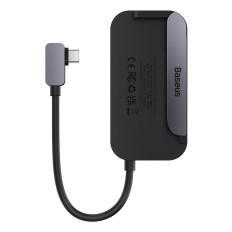 6W1 Padjoy Hub Distributör för Tablet USB-C HDMI SD TF Mörkgrå