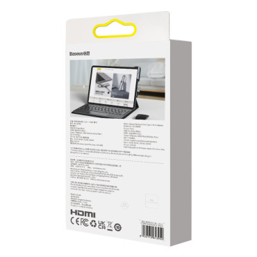 6W1 padjoy rumbas izplatītājs planšetdatoram USB-C HDMI SD TF Dark Grey