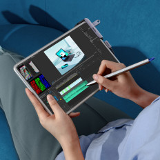 6W1 Padjoy Hub Distributör för Tablet USB-C HDMI SD TF Mörkgrå