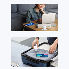 Snabb Network Charger 2x USB-C USB 65W PD QC Vit