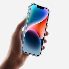 Custodia in gel per iPhone 14 Plus con cassa protettiva rinforzata trasparente