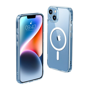 Gel Magnetic Case voor iPhone 14 Plus Transparent Magsafe