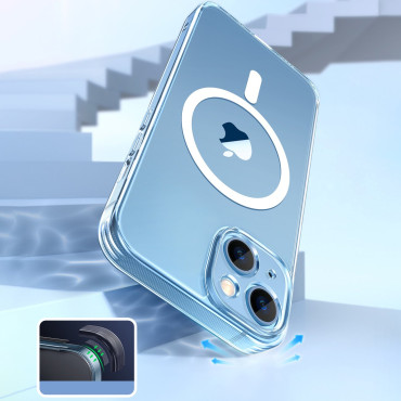 Gel Magnetic Case voor iPhone 14 Plus Transparent Magsafe