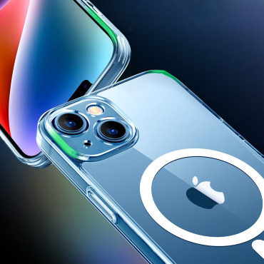 Gel Magnetic Case voor iPhone 14 Plus Transparent Magsafe
