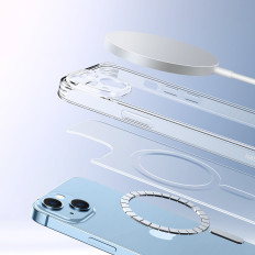 Gel Magnetic Case voor iPhone 14 Plus Transparent Magsafe