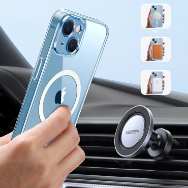 Gel Magnetic Case voor iPhone 14 Plus Transparent Magsafe