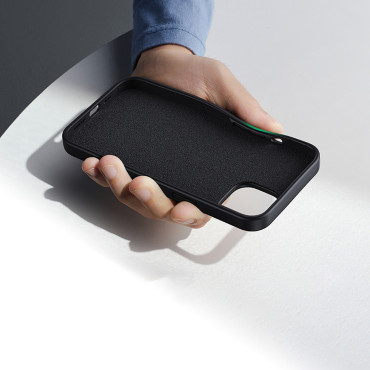 Flexibele siliconen telefoonhoes voor iPhone 14 plus beschermhoes zwart