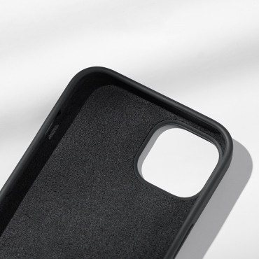 Paindlik silikooniga telefonikott iPhone 14 pluss kaitsekottide mustaks