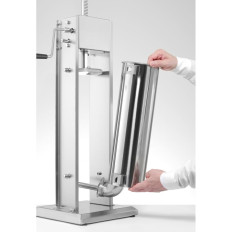 Stuffeuse de remplissage pour saucisses en acier inoxydable vertical Profi Line 7L - Hendi 282090