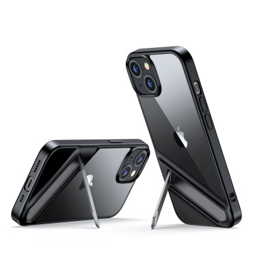 Togo vrečko z gelom okvirjem in vgrajenim stojalom za iPhone 14 črno