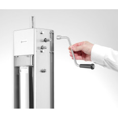 Stuffeuse de remplissage pour saucisses en acier inoxydable vertical Profi Line 7L - Hendi 282090