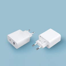 Carregador de rede rápida xiaomi travel carregador combo USB / USB-C 33W PD Biała