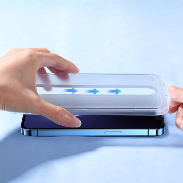 Tvrdé sklo Celá obrazovka s montážnym rámom pre iPhone 14 plus 6.7 ''