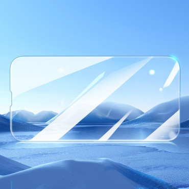 Pantalla completa de vidrio templado con marco de montaje para iPhone 14 Plus 6.7 ''