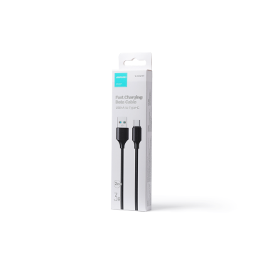 USB uzlādes un datu pārraides kabelis - USB tips C 3A 2m melns