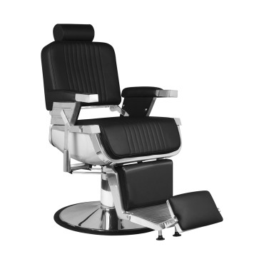 Barbierstuhl Gabbiano Royal X Schwarz — Seitenansicht