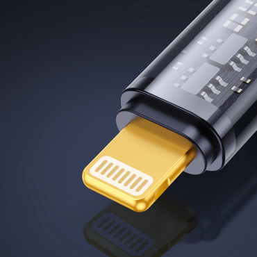 3IN1 καλώδιο καλωδίου USB - USB-C / Lightning / Micro USB 3.5 α 1.2m μαύρο