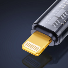 3in1 kabel USB kabel - USB-C / Lightning / Micro USB 3.5 A 1.2m Črna