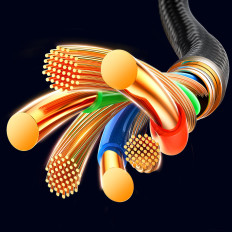 Cavo USB Cable 3in1 - USB-C / Lightning / Micro USB 3.5 A 1.2m Nero