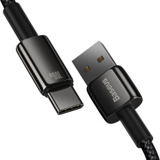 Ισχυρό καλώδιο Tungsten χρυσό καλώδιο USB - USB-C 480MB / S 100W 2M Μαύρο