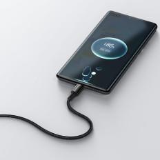 Ισχυρό καλώδιο Tungsten χρυσό καλώδιο USB - USB-C 480MB / S 100W 2M Μαύρο